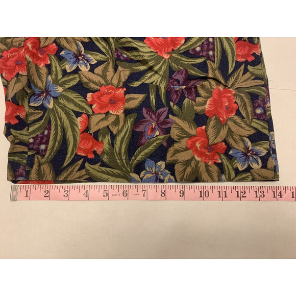 Shorts 14 Bermuda Length Hawaiian Linen Blend Ladies 30 Karen Scott High Rise - Picture 12 of 13